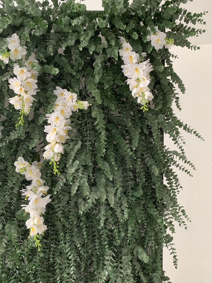 Green Eucalyptus, Artificial Flower Wall, Wedding Party Backdrop
