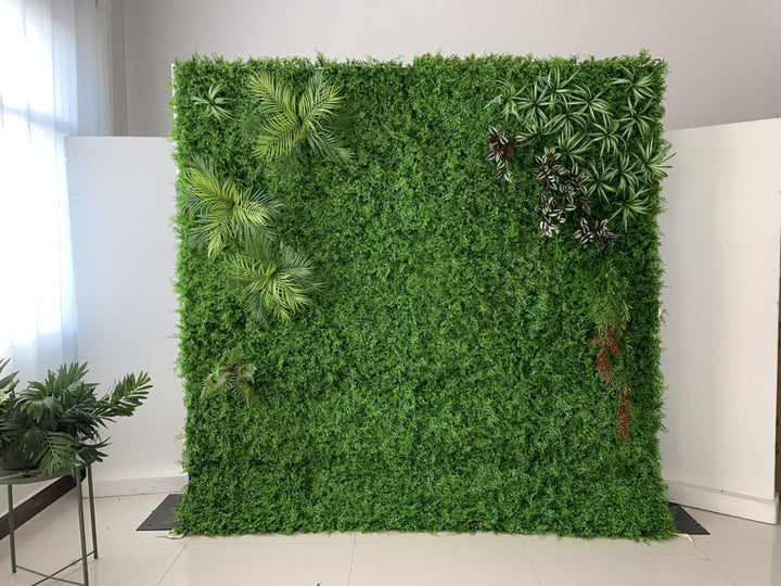 Green Fuchsias And Silk Ferns, Artificial Flower Wall, Wedding Party Backdrop