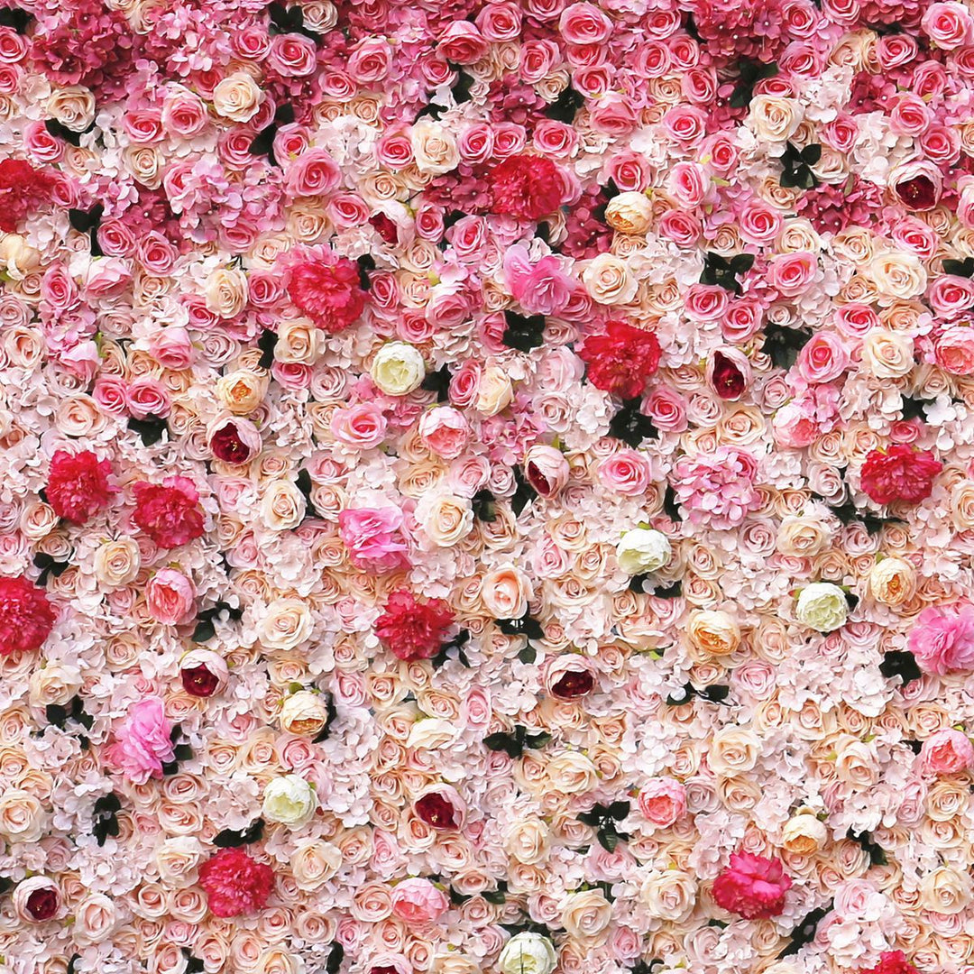 Pink Rose Gradient, Artificial Flower Wall, Wedding Party Backdrop