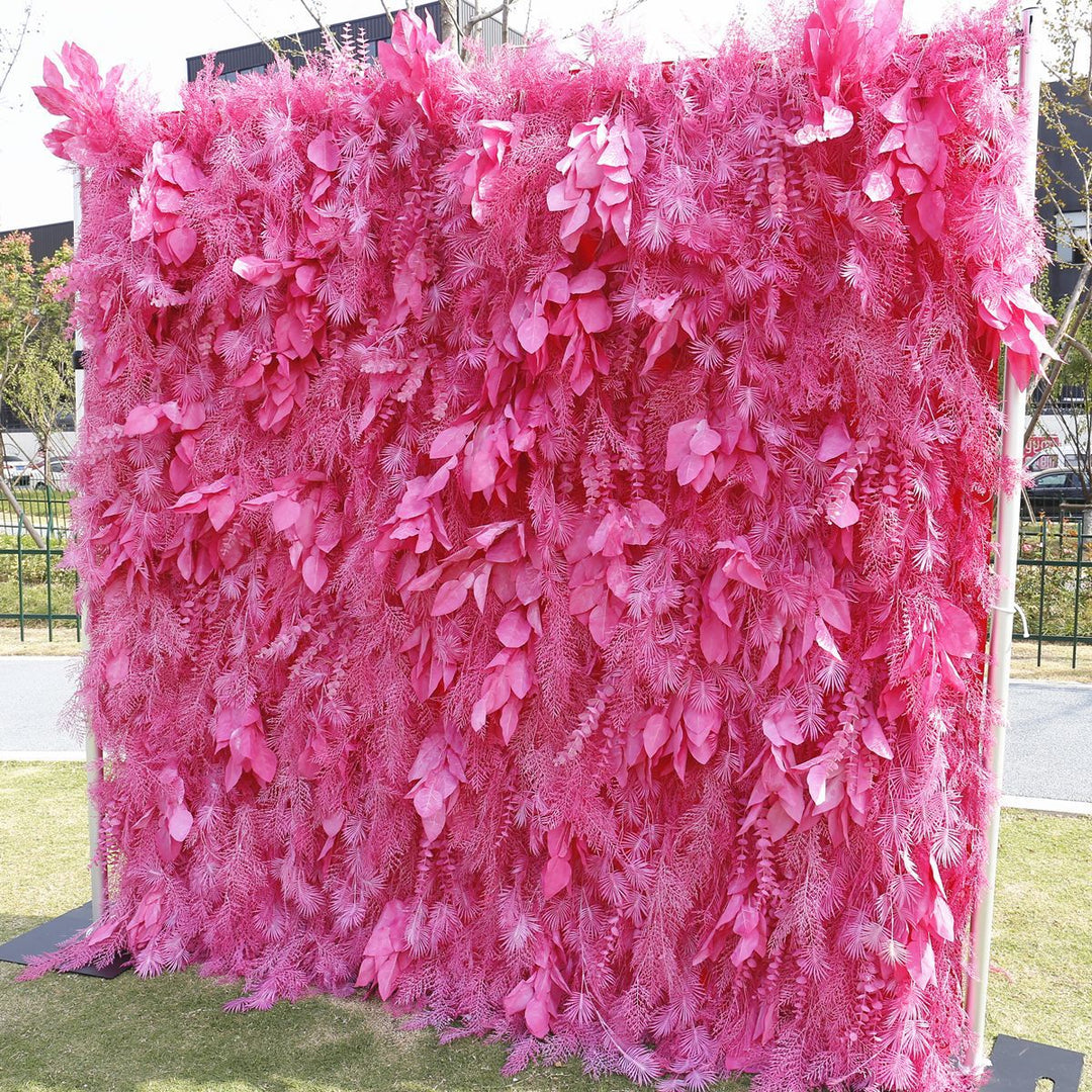 5D Rose Red Fog Artificial Flower Wall Background Wall
