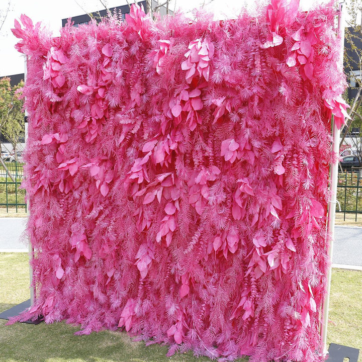 5D Rose Red Fog Artificial Flower Wall Background Wall