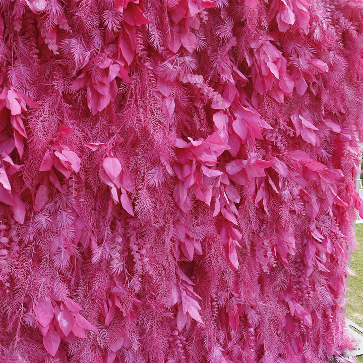 5D Rose Red Fog Artificial Flower Wall Background Wall