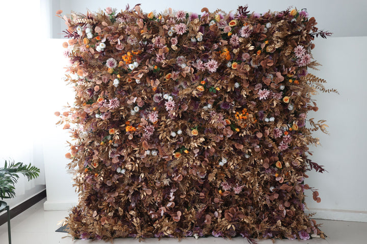 Wall Of Mixed Flowers And Plants, Artificial Flower Wall, Wedding Party Backdrop
