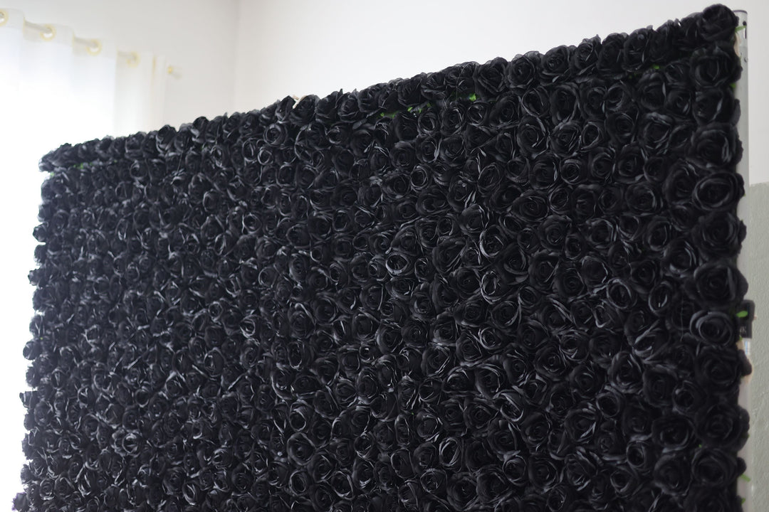 Black Roses, Artificial Flower Wall, Wedding Party Backdrop