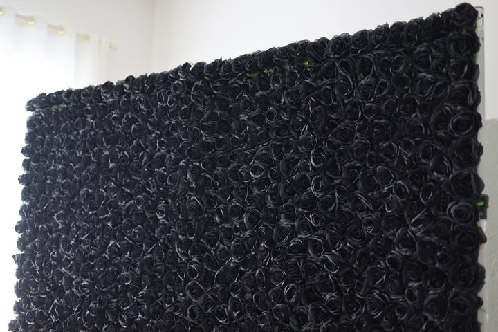 Black Roses, Artificial Flower Wall, Wedding Party Backdrop