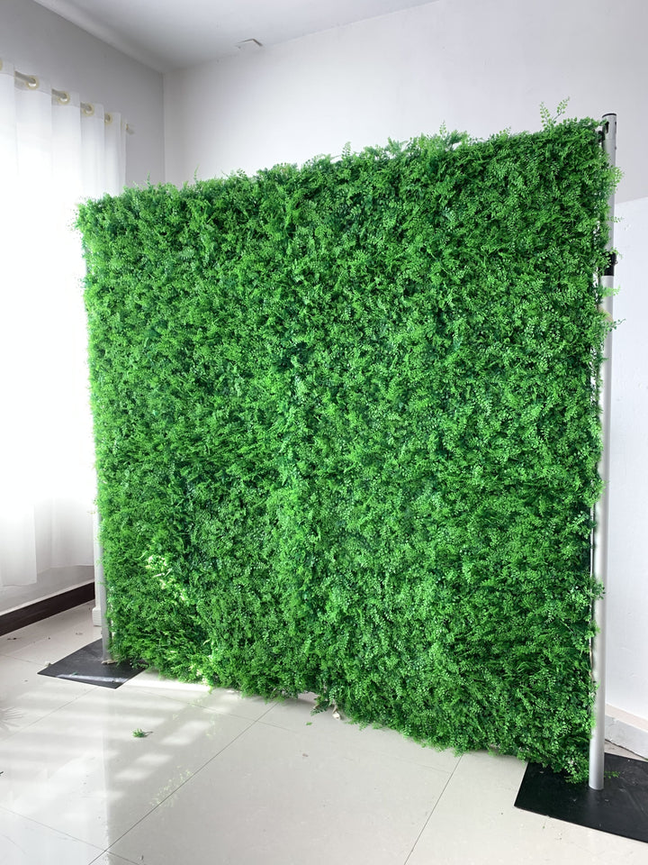 Green Milano Grass, Artificial Flower Wall, Wedding Party Backdrop