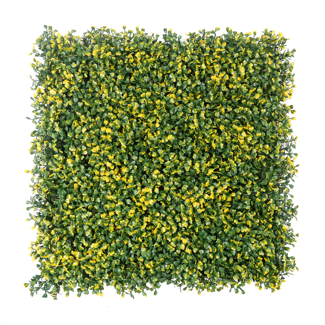 Green And Yellow Milan Grass Artificial Green Wall Panels, Faux Plant Wall