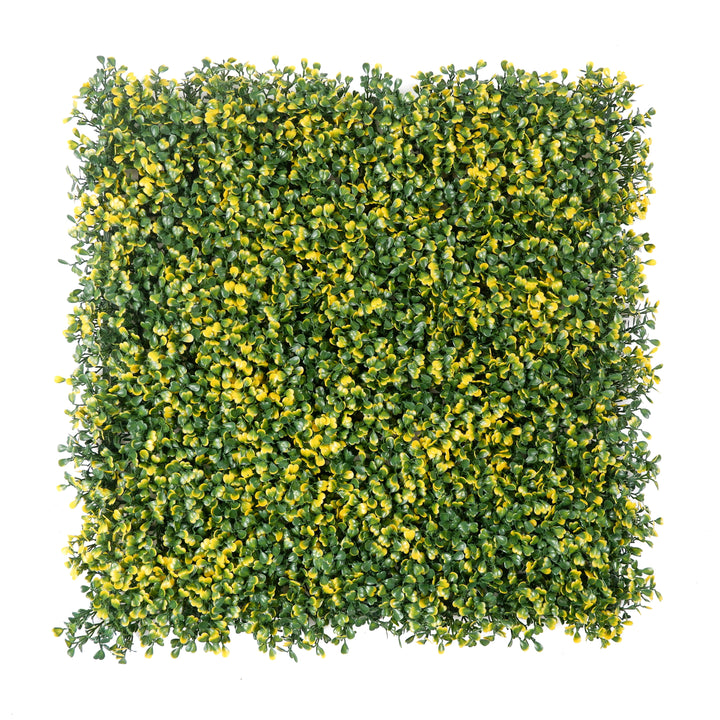 Green And Yellow Milan Grass Artificial Green Wall Panels, Faux Plant Wall