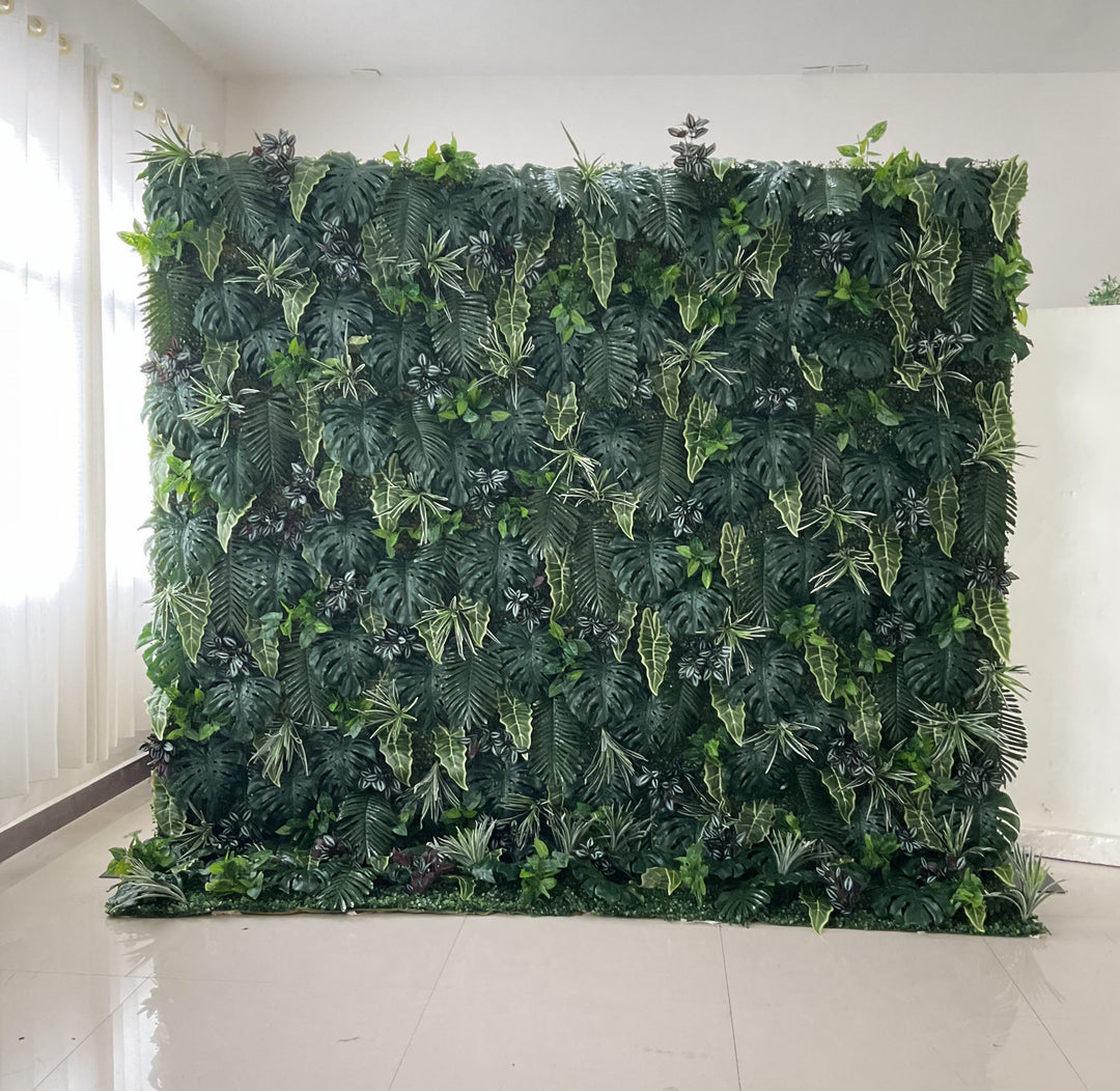 Mixed Plants, 3D, Fabric Backing Artificial Flower Wall
