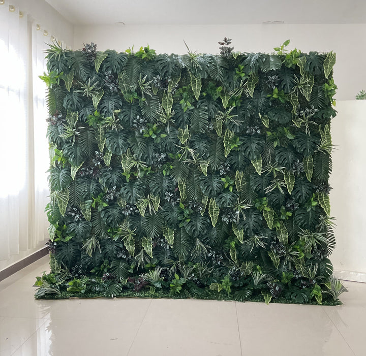 Mixed Plants, 3D, Fabric Backing Artificial Flower Wall