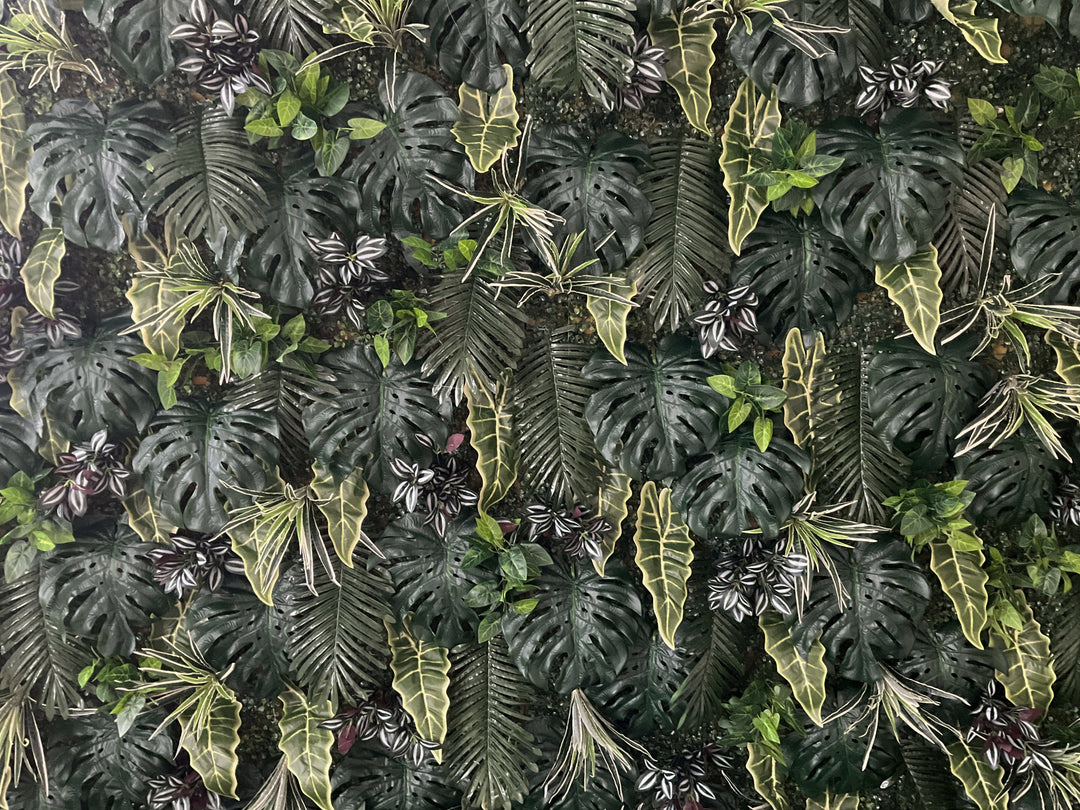 Mixed Plants, 3D, Fabric Backing Artificial Flower Wall