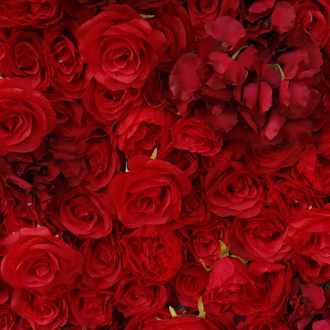 5D Red Rose Hydrangea, Artificial Flower Wall, Wedding Party Backdrop