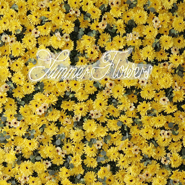 Luxury Yellow Gerbera, Artificial Flower Wall Backdrop, Wedding Backdrop