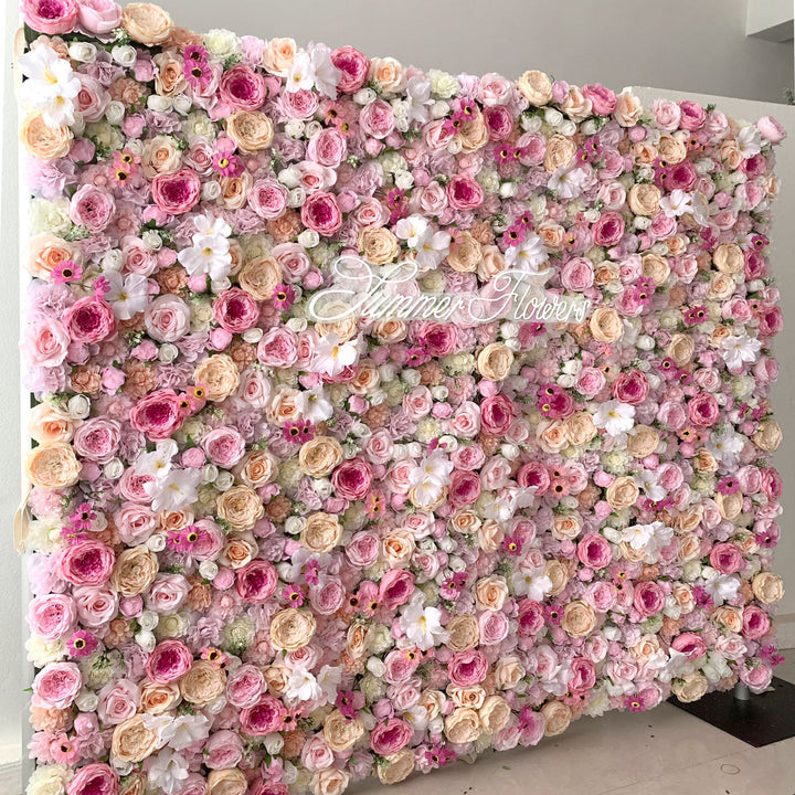 Luxury Roses And Lilies And Chrysanthemums 5D,Artificial Flower Wall Backdrop