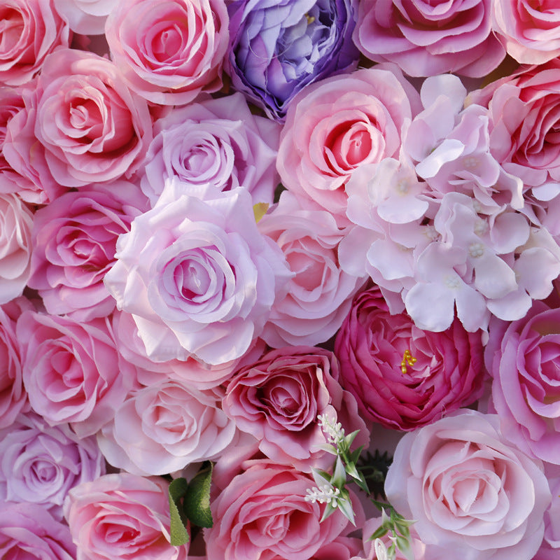 Pink Mixed Color Roses, Artificial Flower Wall, Wedding Party Backdrop