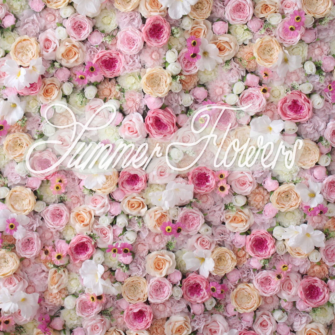 Luxury Roses And Lilies And Chrysanthemums 5D,Artificial Flower Wall Backdrop
