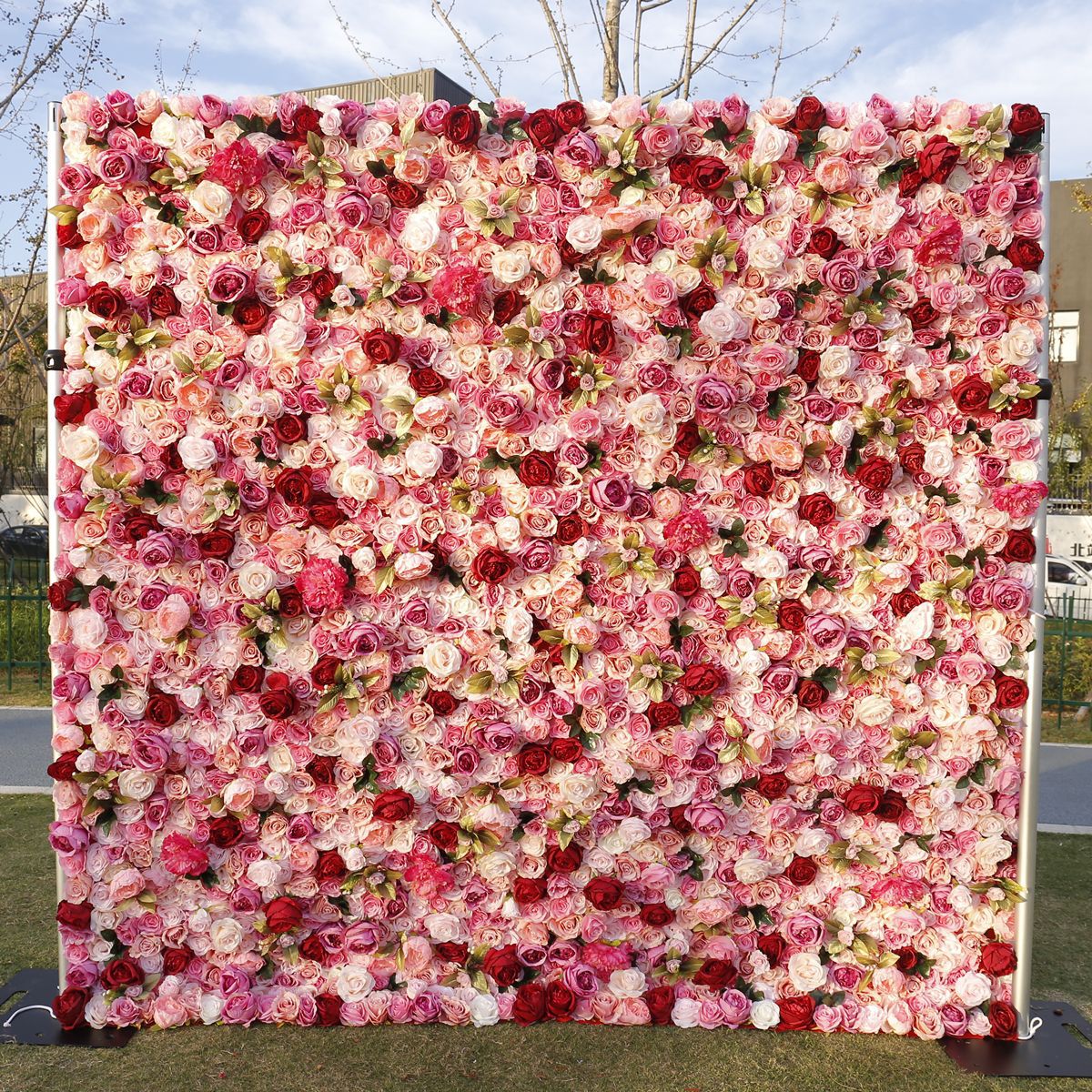 Artificial Flowers Wall