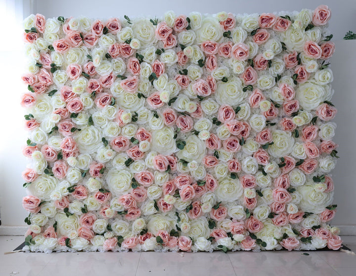 Pink And White Rose, Reed Pampas Grass, Artificial Flower Wall, Wedding Party Backdrop