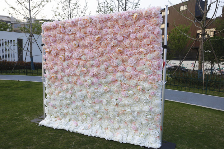Pink And White Rose, Artificial Flower Wall, Wedding Party Backdrop