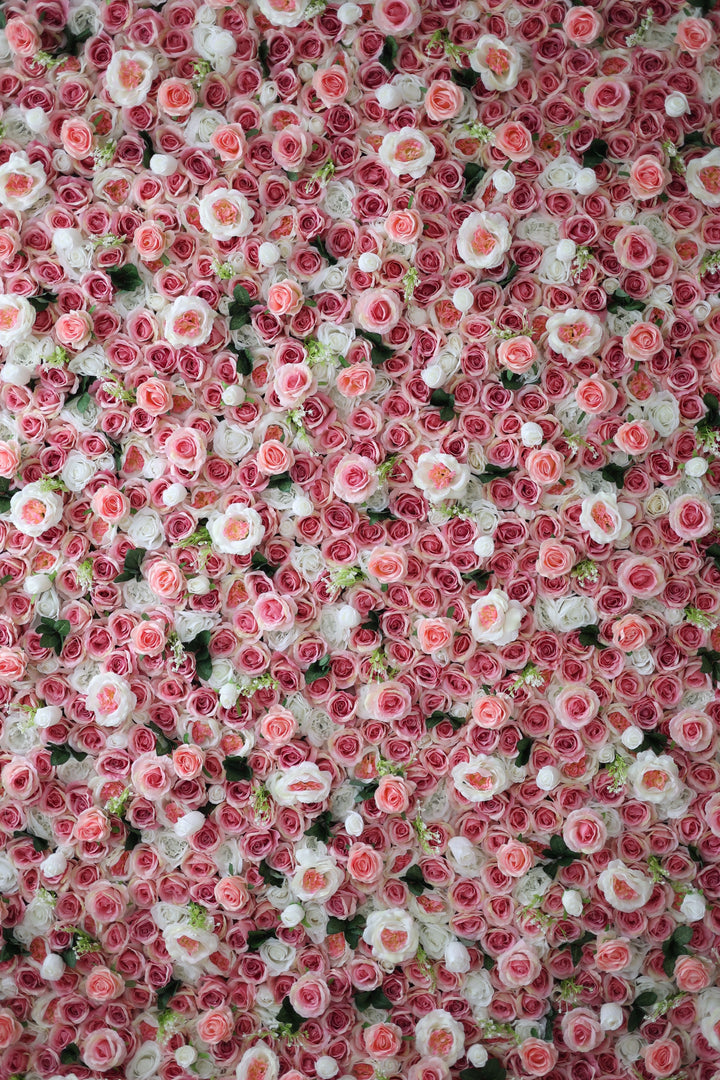 Pink And White Roses, Artificial Flower Wall, Wedding Party Backdrop