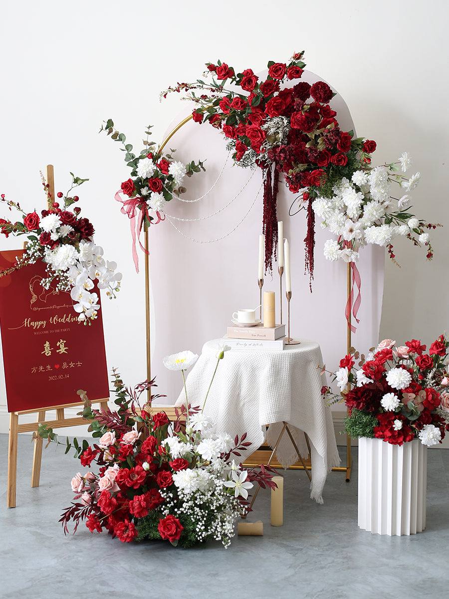 Red Rose Wedding Arrangements Red Artificial Flowers Diy Wedding Flowers FairyFlorist
