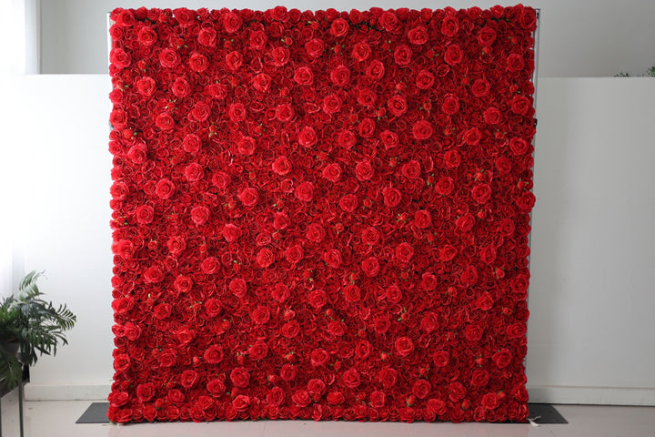 Red Roses, Artificial Flower Wall, Wedding Party Backdrop