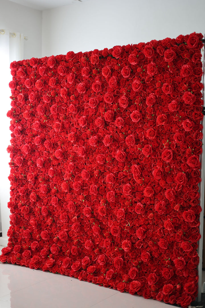 Red Roses, Artificial Flower Wall, Wedding Party Backdrop