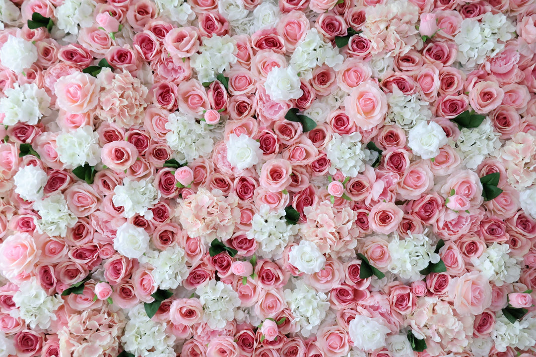 Rose And Hydrangea, Reed Pampas Grass, Artificial Flower Wall, Wedding Party Backdrop