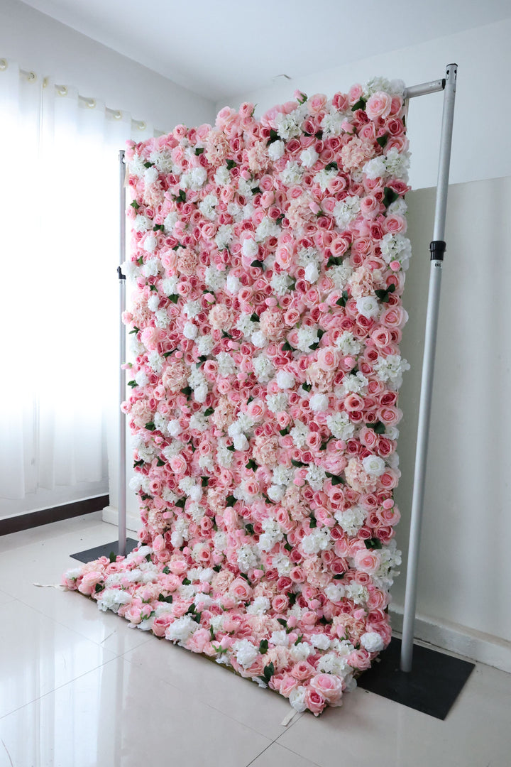 Rose And Hydrangea, Reed Pampas Grass, Artificial Flower Wall, Wedding Party Backdrop