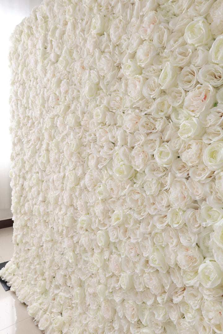 White Peony, Reed Pampas Grass, Artificial Flower Wall, Wedding Party Backdrop