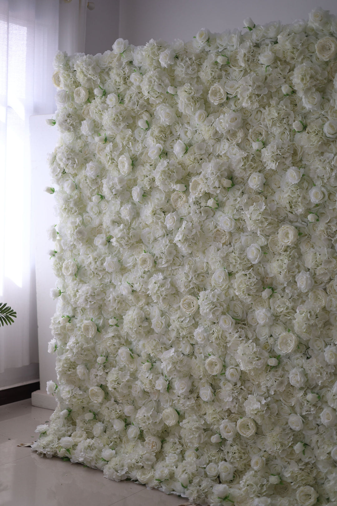 White Roses And Hydrangeas And Peonies, Artificial Flower Wall, Wedding Party Backdrop