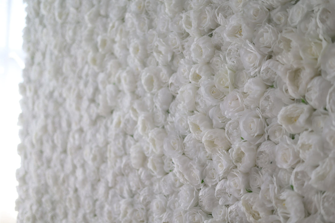 White Roses And Peonies, Artificial Flower Wall, Wedding Party Backdrop