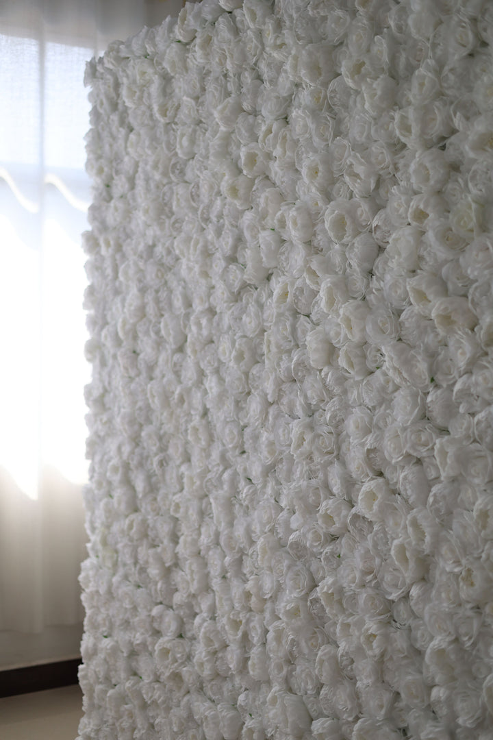 White Roses And Peonies, Artificial Flower Wall, Wedding Party Backdrop