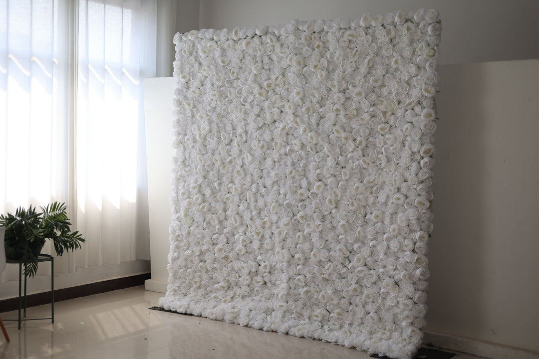 White Roses And Peonies, Artificial Flower Wall, Wedding Party Backdrop
