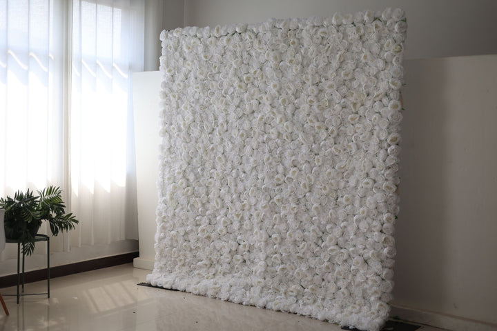 White Roses And Peonies, Artificial Flower Wall, Wedding Party Backdrop