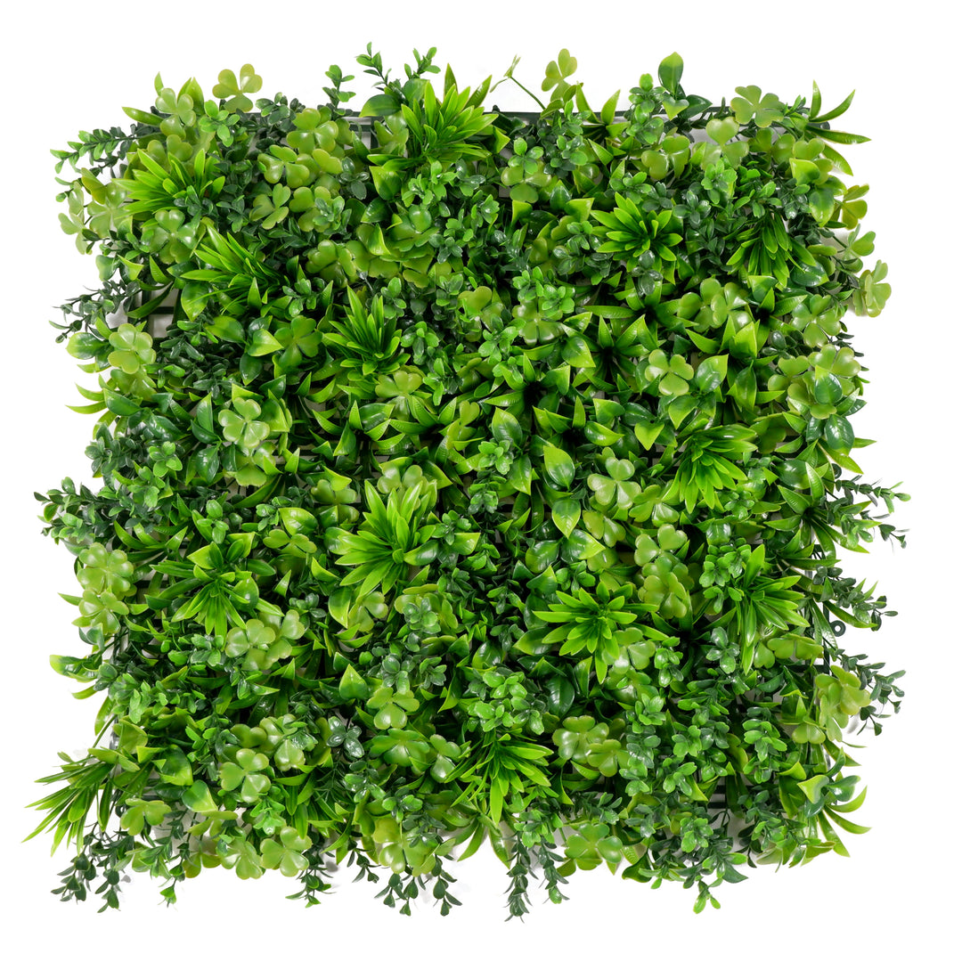Mixed Plants In Color Green Artificial Green Wall Panels, Faux Plant Wall