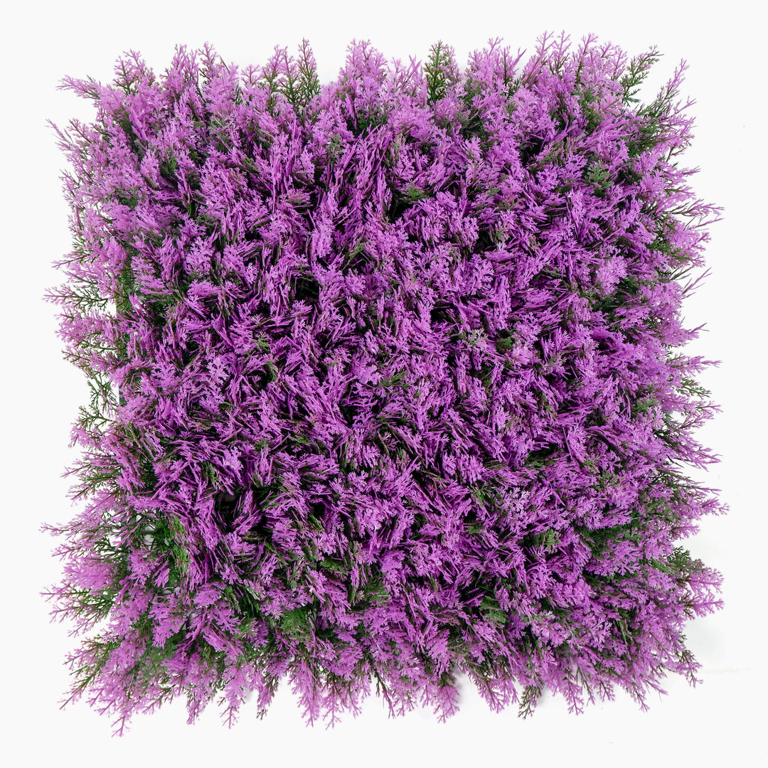 Purple Triple-Needle Pine Artificial Green Wall Panels, Faux Plant Wall