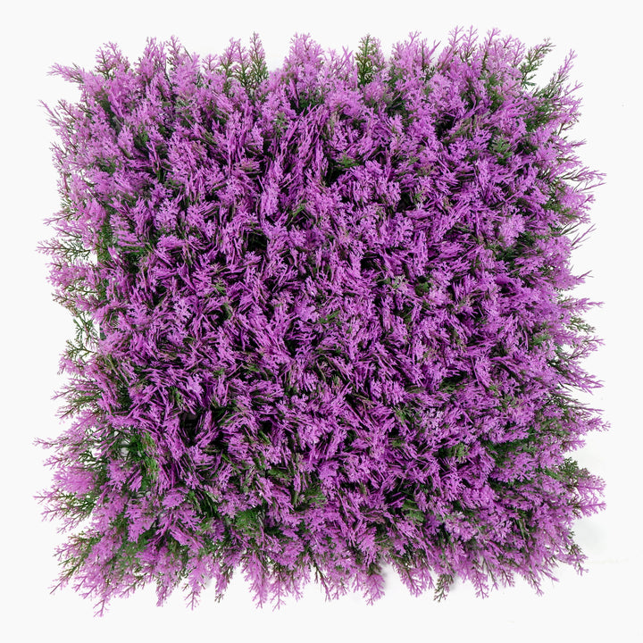 Purple Triple-Needle Pine Artificial Green Wall Panels, Faux Plant Wall