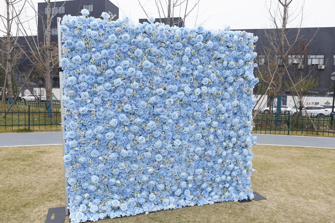 Dreamy Blue Rose, Artificial Flower Wall, Wedding Party Backdrop