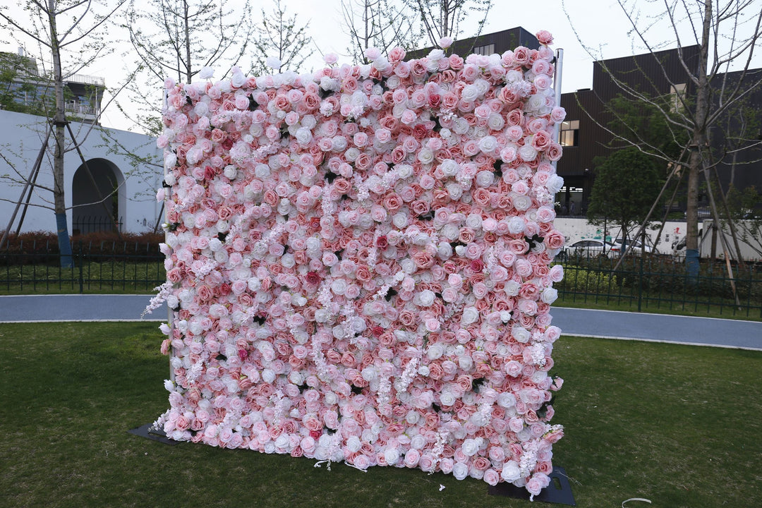 Dreamy Pink Rose, Artificial Flower Wall, Wedding Party Backdrop