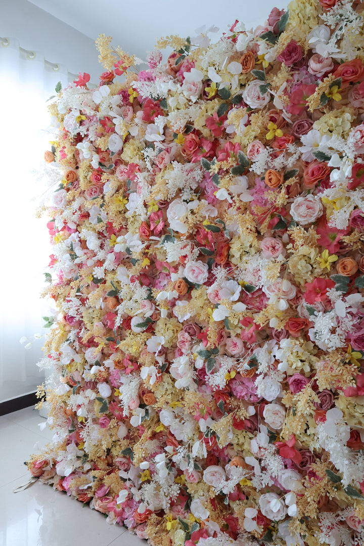 Mixed Flowers, Reed Pampas Grass, Artificial Flower Wall, Wedding Party Backdrop