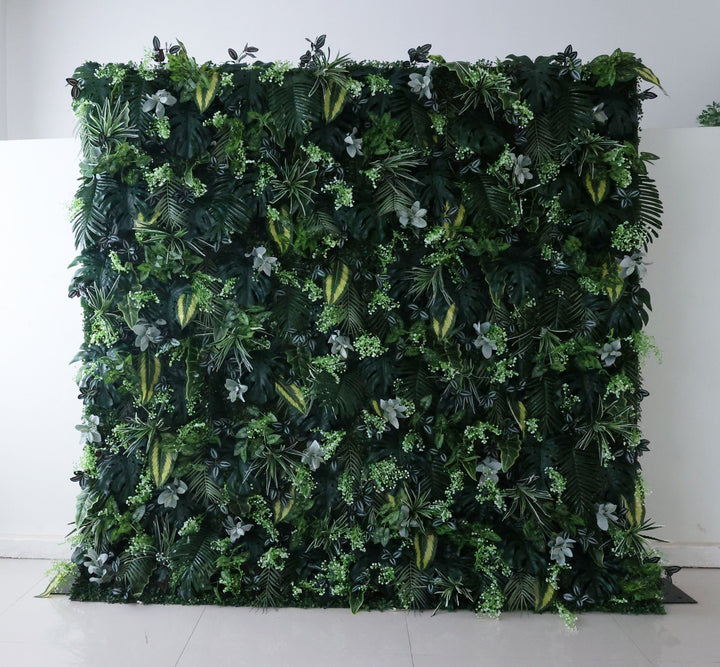 Mixed Grass In Green, 5D, Fabric Backing Artificial Flower Wall