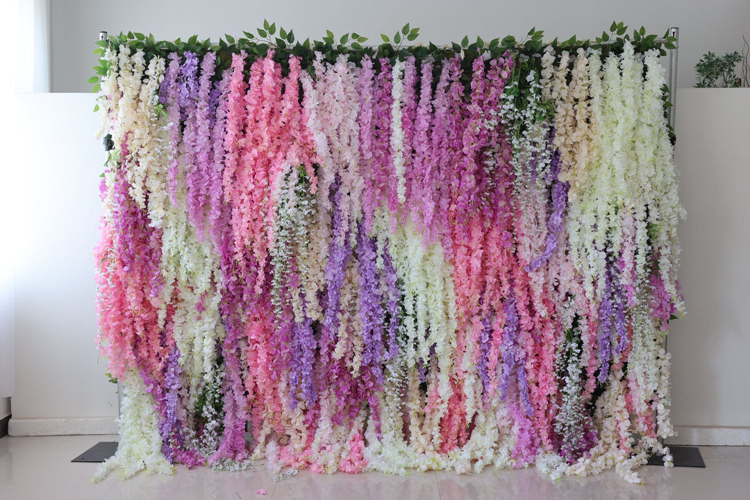 Mixed-Color Orchids, Artificial Flower Wall, Wedding Party Backdrop