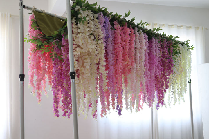 Mixed-Color Orchids, Artificial Flower Wall, Wedding Party Backdrop