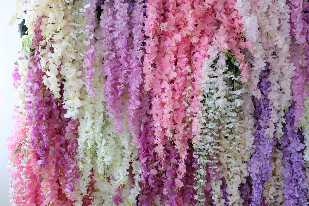 Mixed-Color Orchids, Artificial Flower Wall, Wedding Party Backdrop