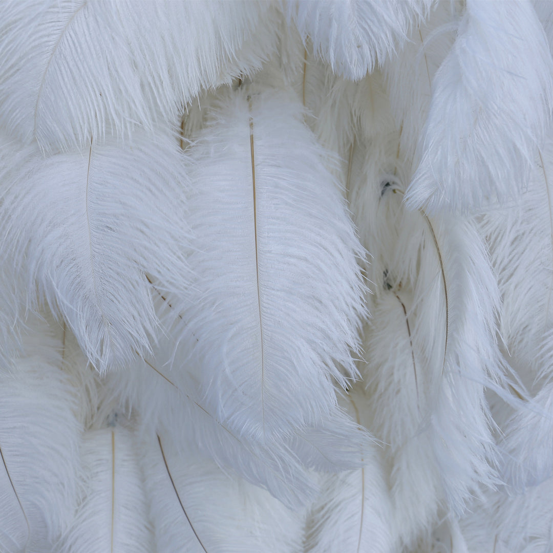 3D White Feather, Artificial Flower Wall, Wedding Party Backdrop