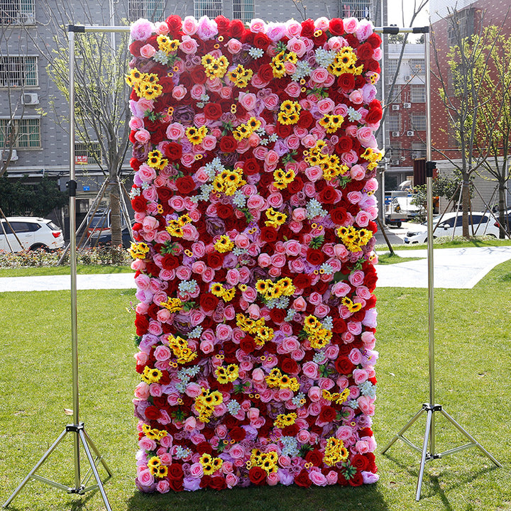 5D Sunflower, Artificial Flower Wall Backdrop