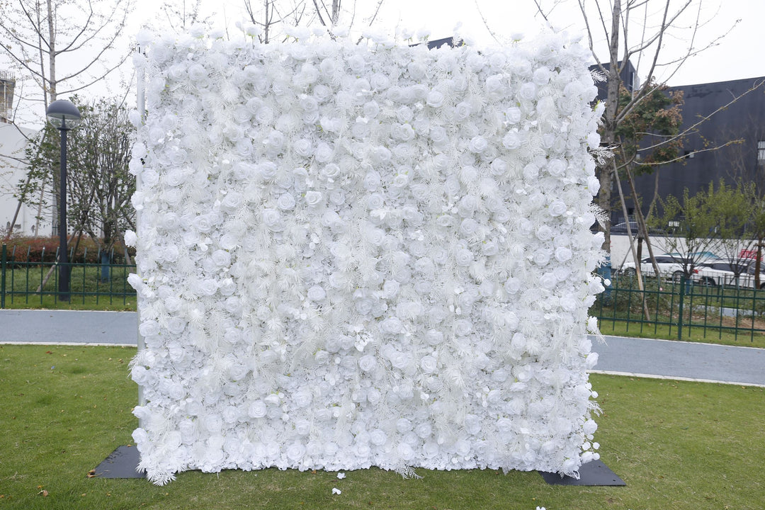 White Flower, Artificial Flower Wall, Wedding Party Backdrop