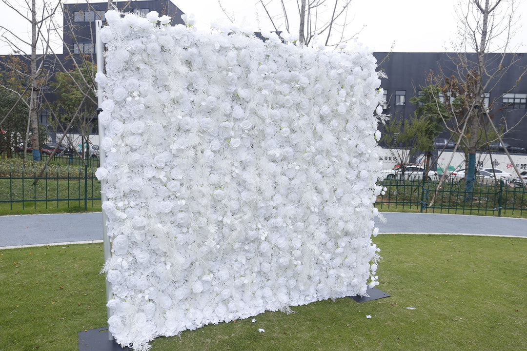 White Flower, Artificial Flower Wall, Wedding Party Backdrop