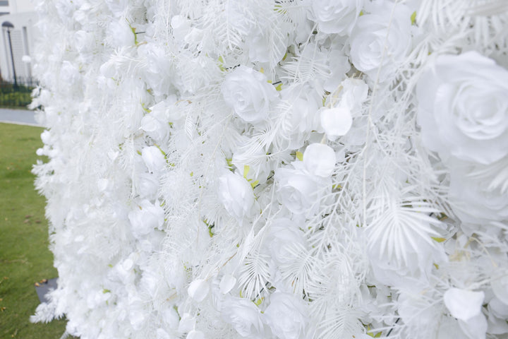 White Flower, Artificial Flower Wall, Wedding Party Backdrop